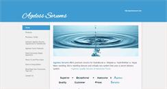 Desktop Screenshot of agelessserums.com
