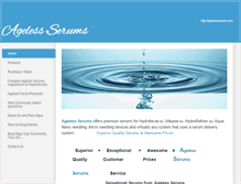 Tablet Screenshot of agelessserums.com